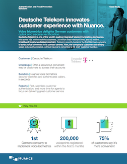 Deutsche Telecom innovated customer experience with Nuance image Deutsche Telecom innovated customer experience with Nuance image
