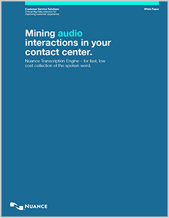 Nuance Transcription Engine white paper icon Voice to text software white paper