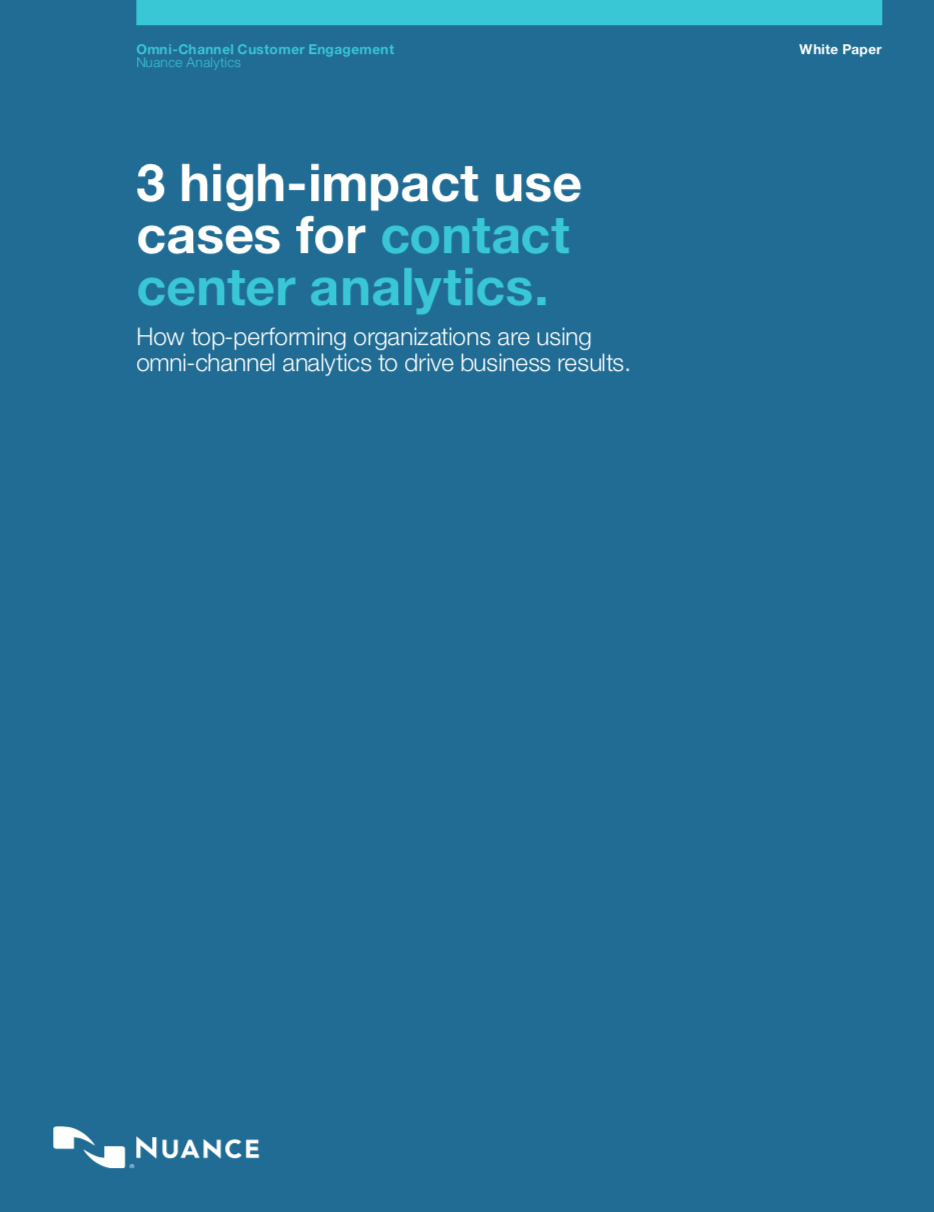Analytics Use Cases white paper icon Contact center analytics white paper for omni-channel analytics