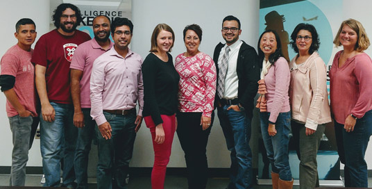 Nuance employees wear pink for breast cancer awareness Nuance employees wear pink for breast cancer awareness